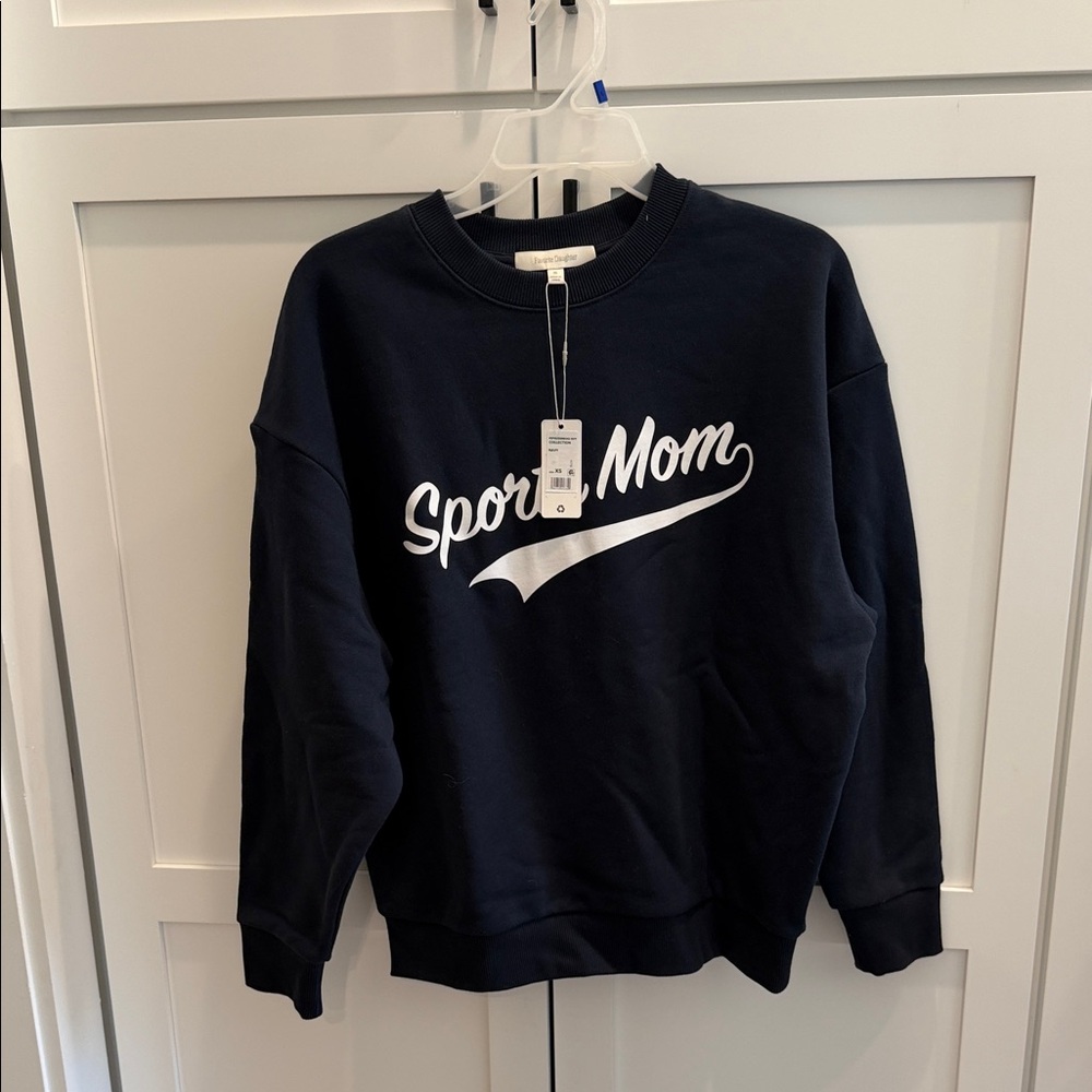 NWT- Favorite Daughter Sports Mom Navy Sweatshirt